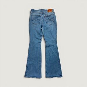 Levi's 726 Flare Jeans Womens 31 Blue Good Distressed High Rise Stretch Denim